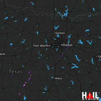 Hail Map Waxahachie, TX 02-22-2018