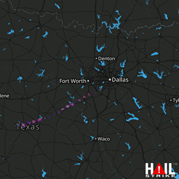 Hail Map Joshua, TX 03-28-2018