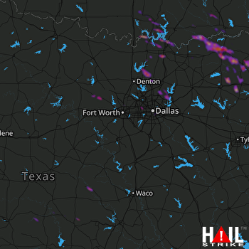 Hail Map Irving, TX 04-06-2018