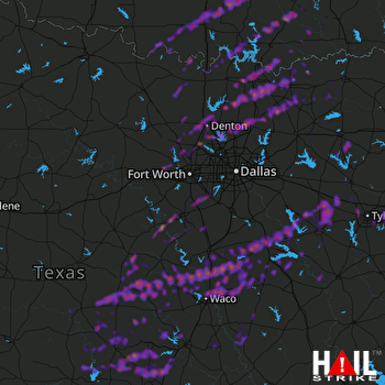 Hail Map Waco, TX 04-13-2018