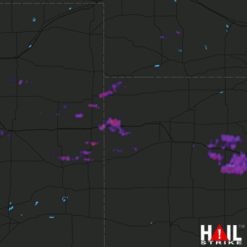 Hail Map Hays, KS 08-18-2019