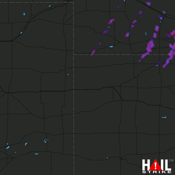 Hail Map North Platte, NE 10-01-2019