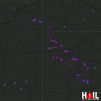 Hail Map Colby, KS 08-12-2020