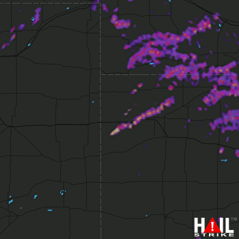Hail Map Hays, KS 05-26-2021