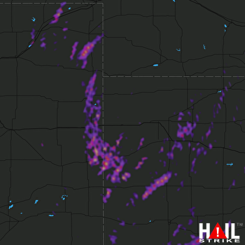 Hail Map Sidney, NE 10-13-2021