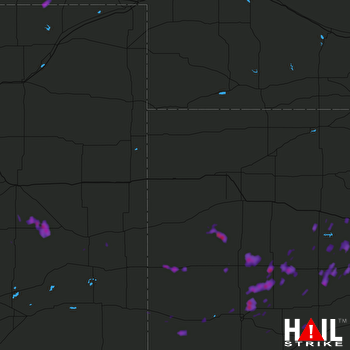 Hail Map Dighton, KS 06-22-2017