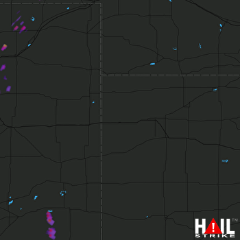 Hail Map Sidney, NE 08-08-2017