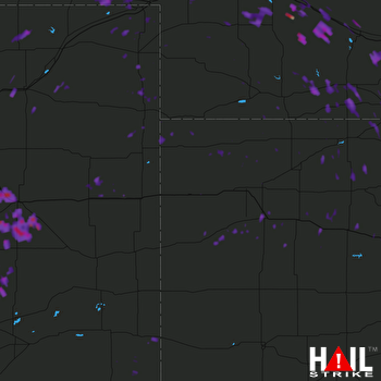 Hail Map Hays, KS 08-16-2017