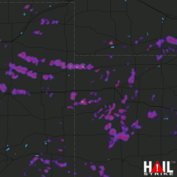 Hail Map Ulysses, KS 06-19-2018