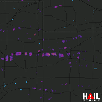 Hail Map North Platte, NE 06-24-2018