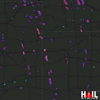 Hail Map Gothenburg, NE 07-26-2018
