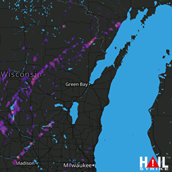 Hail Map Beloit, WI 05-17-2017