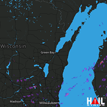 Hail Map Milwaukee, WI 08-03-2017