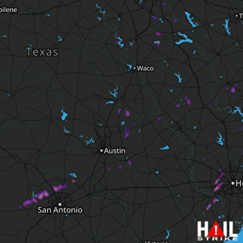 Hail Map Grand Prairie, TX 04-13-2019
