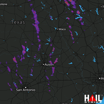 Hail Map Temple, TX 06-09-2019
