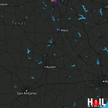Hail Map Burleson, TX 05-08-2020