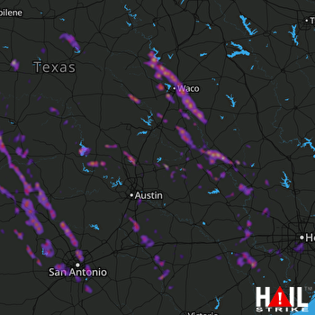 Hail Map San Antonio, TX 05-27-2020
