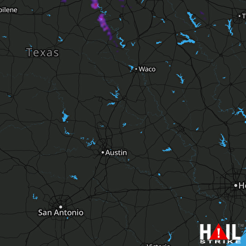 Hail Map Aledo, TX 10-23-2020