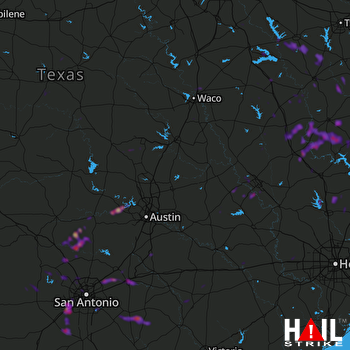 Hail Map Seguin, TX 05-11-2021