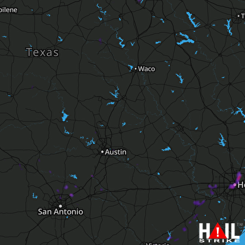 Hail Map San Marcos, TX 07-20-2021
