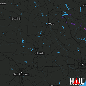 Hail Map Oakwood, TX 03-11-2017