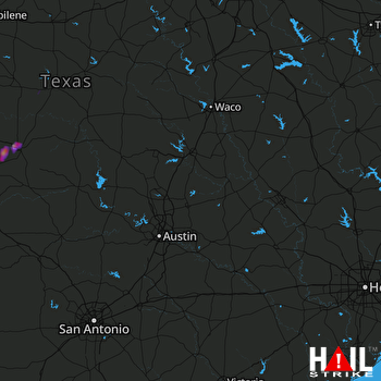 Hail Map Brady, TX 05-11-2017