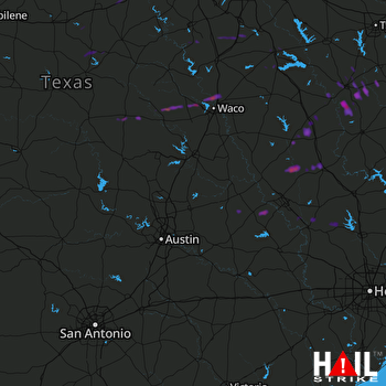 Hail Map Caldwell, TX 05-21-2017