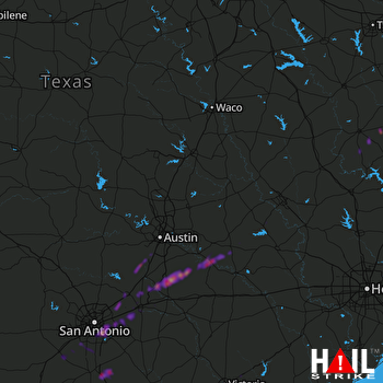 Hail Map Schertz, TX 03-29-2018