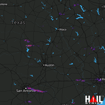 Hail Map Houston, TX 04-04-2018