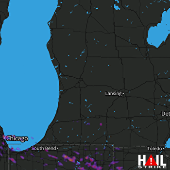 Hail Map Chicago, IL 05-17-2019