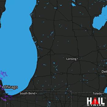 Hail Map Waukegan, IL 07-18-2019