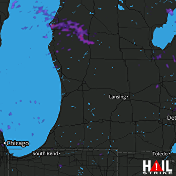 Hail Map Swartz Creek, MI 07-20-2019