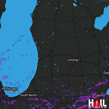 Hail Map Toledo, OH 08-18-2019