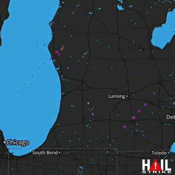 Hail Map Horton, MI 03-29-2020