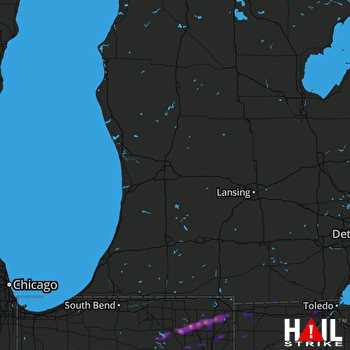 Hail Map Angola, IN 11-05-2017