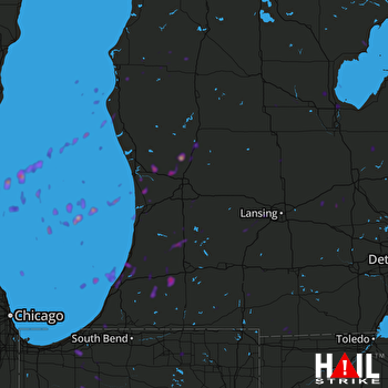 Hail Map Franklin, WI 05-10-2018