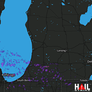 Hail Map South Bend, IN 05-14-2018
