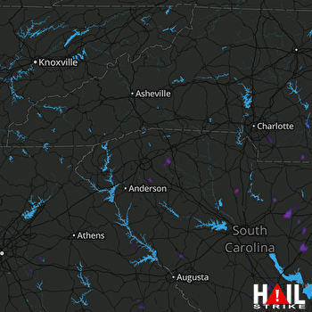 Hail Map Rockingham, NC 09-10-2018