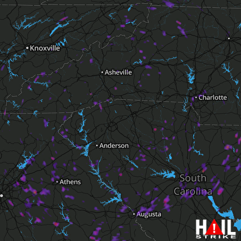 Hail Map Aiken, SC 06-15-2017