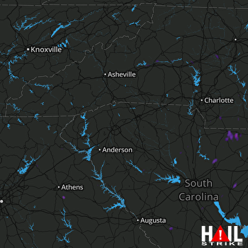 Hail Map Timmonsville, SC 06-19-2017
