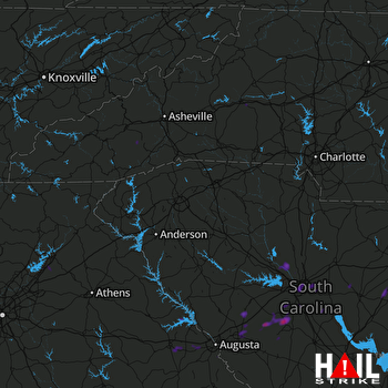 Hail Map Wagener, SC 07-25-2017