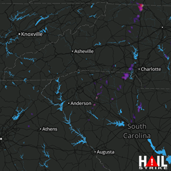 Hail Map Greenwood, SC 04-15-2018