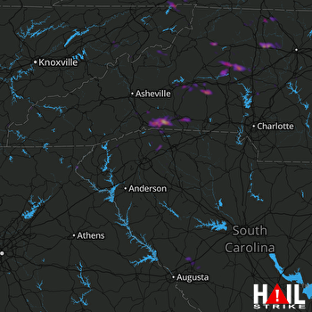 Hail Map Greeneville, TN 05-10-2018
