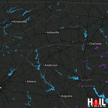 Hail Map Augusta, GA 06-20-2018