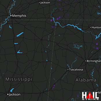 Hail Map Livingston, AL 05-01-2019