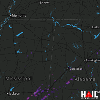Hail Map Greensboro, AL 02-06-2020