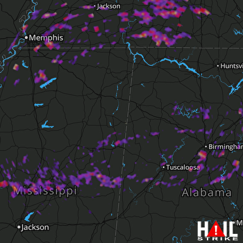 Hail Map Jackson, TN 05-30-2017