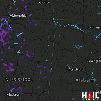 Hail Map Ripley, TN 06-16-2017