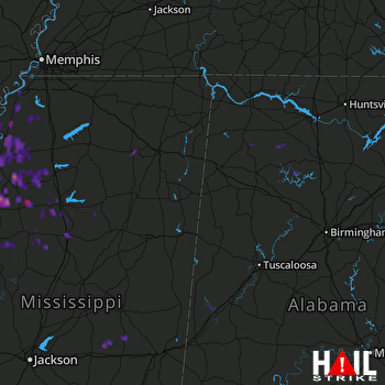 Hail Map Clarksdale, MS 11-04-2017