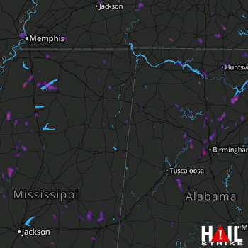 Hail Map Decatur, AL 05-15-2018